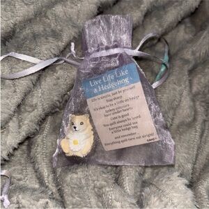 GANZ Purple Sheer Drawstring Bag With Hedgehog Charm